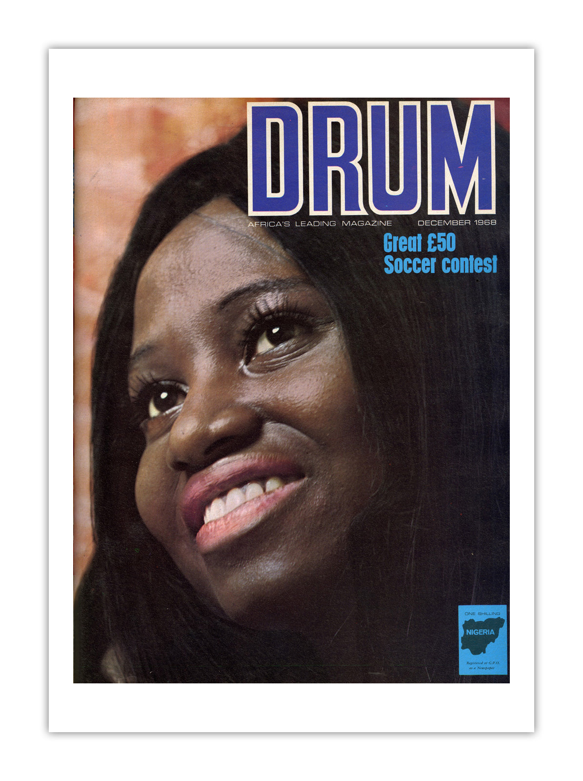 Nigeria Drum Magazine cover, December 1968 – archival poster print