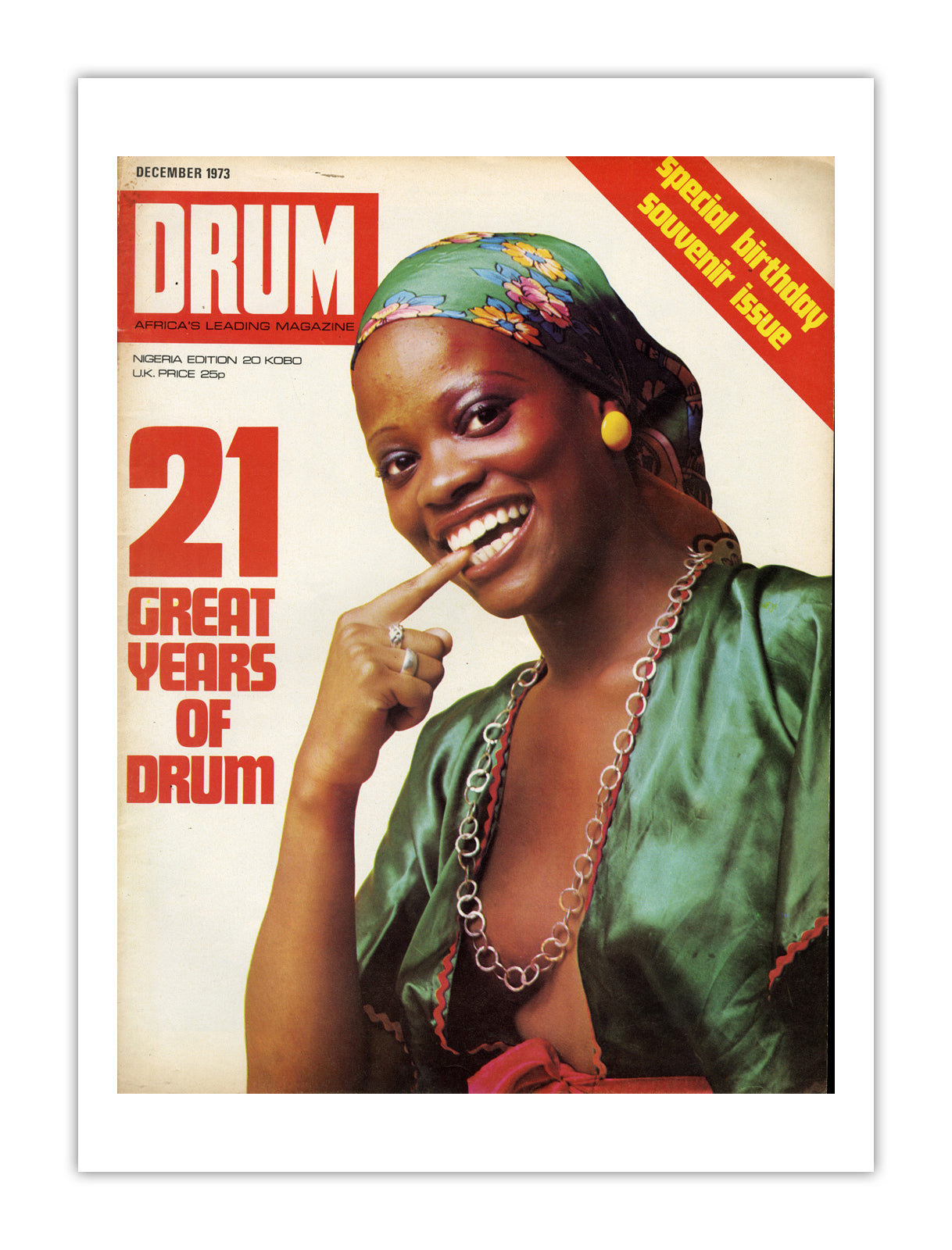 Nigeria Drum Magazine cover, December 1973 – archival poster print