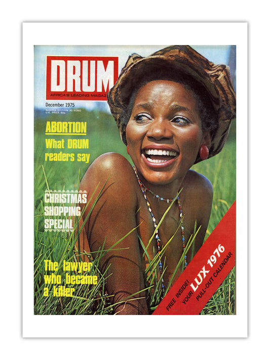 Nigeria Drum Magazine cover, December 1975 – archival poster print