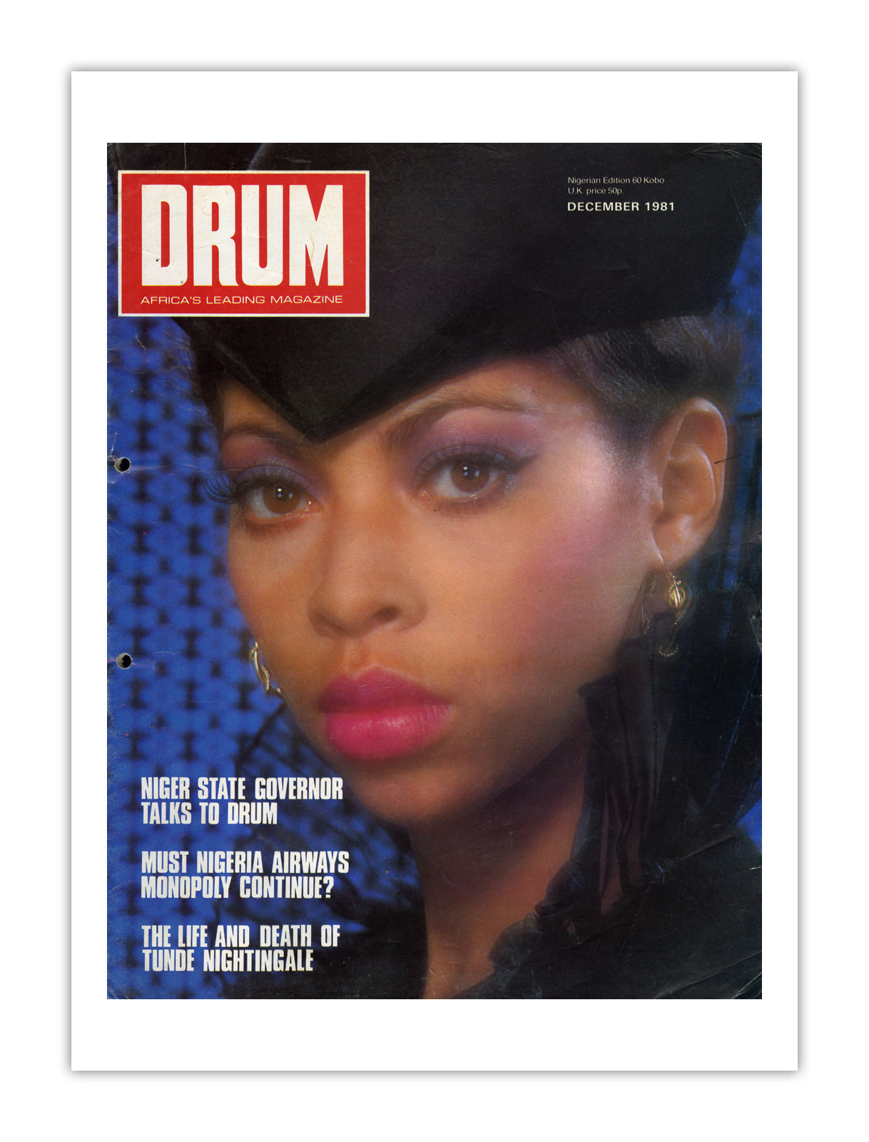 Nigeria Drum Magazine cover, December 1981 – archival poster print