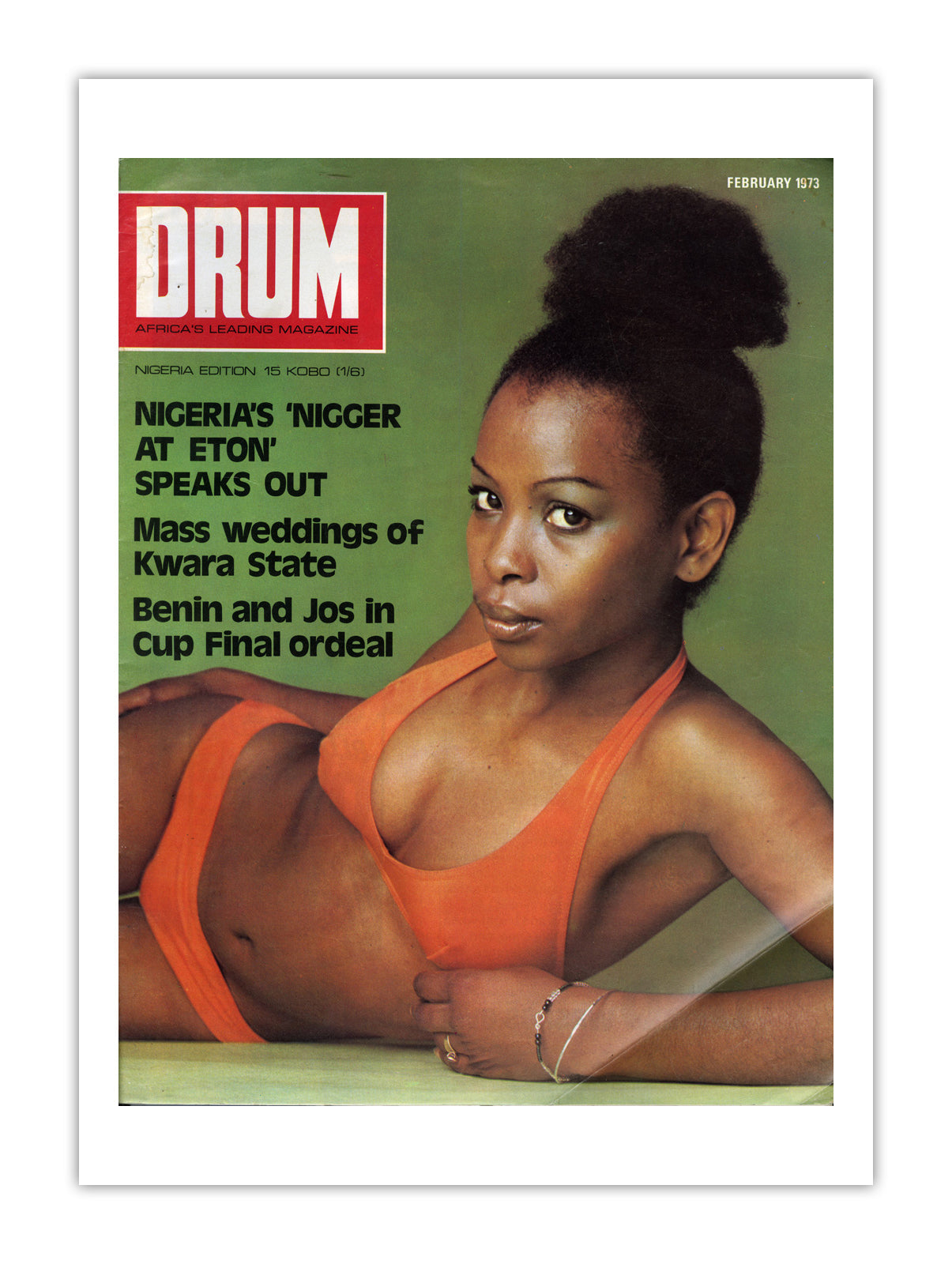 Nigeria Drum Magazine cover, February 1973 – archival poster print