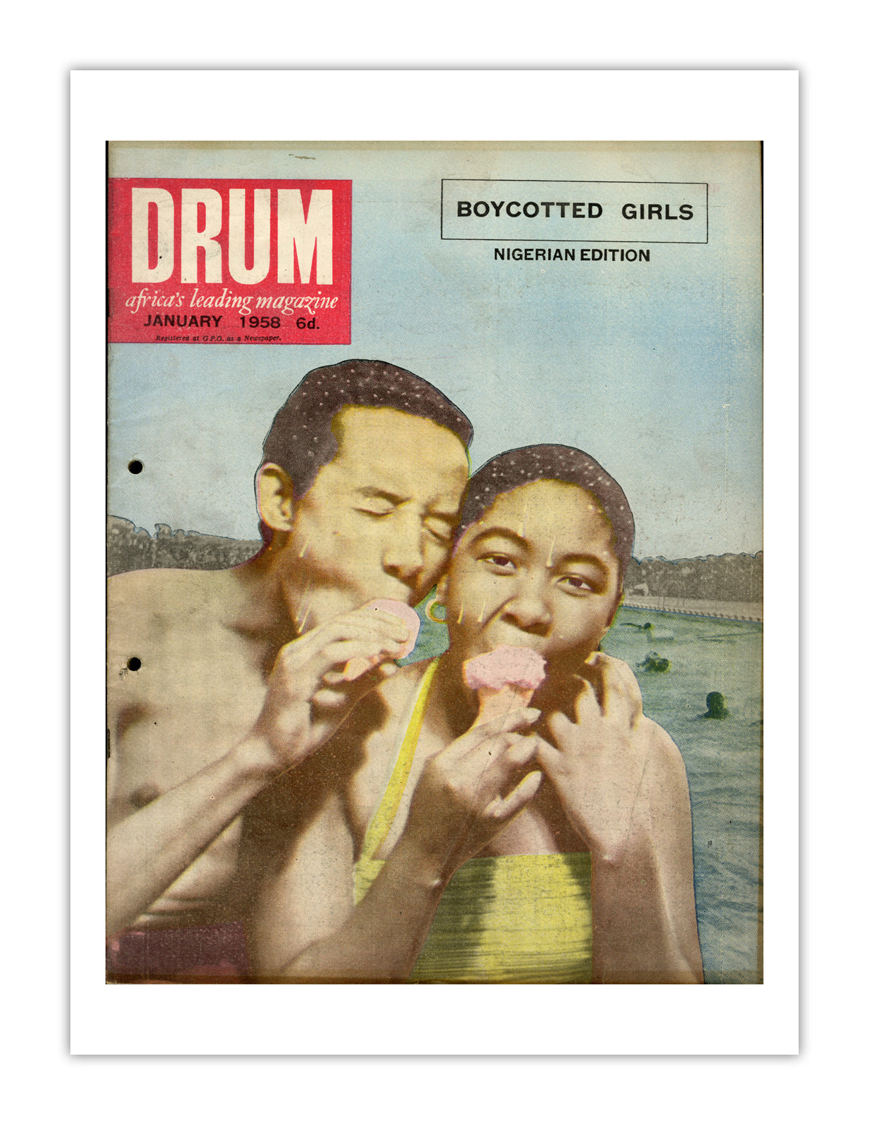 Nigeria Drum Magazine cover, January 1958 – archival poster print