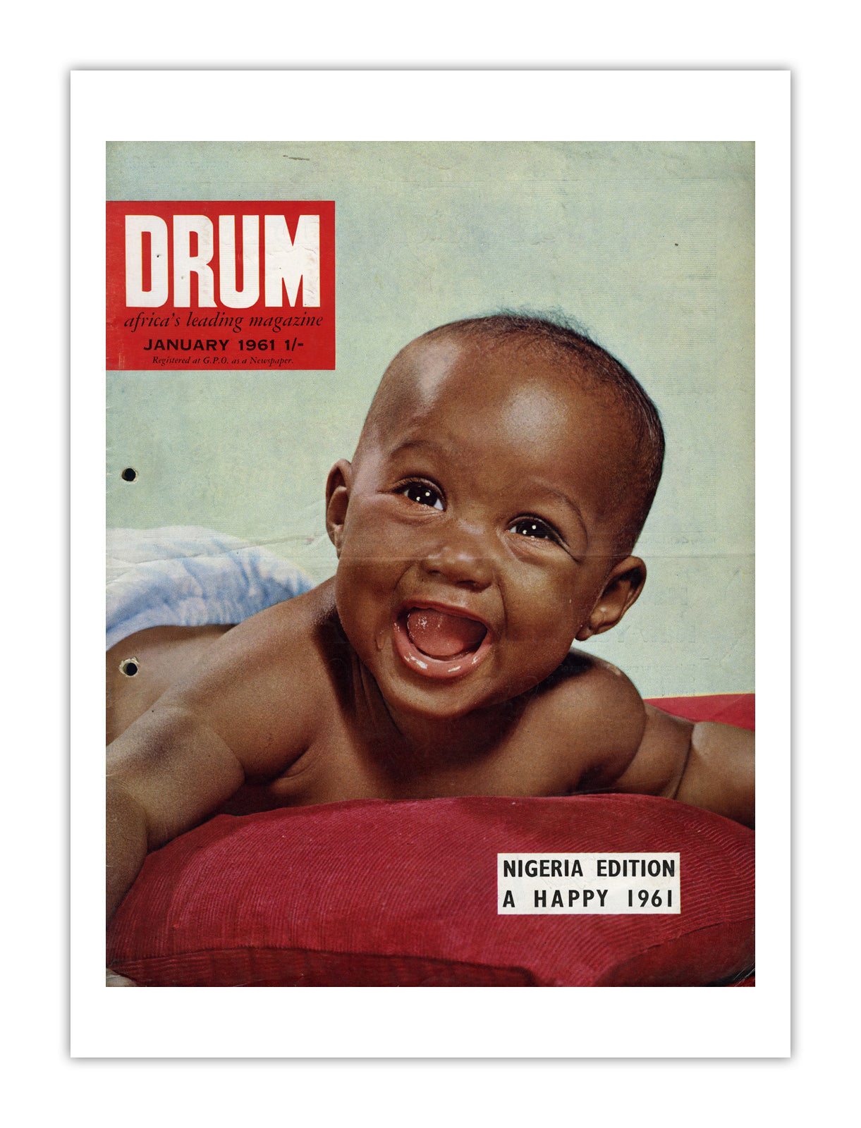 Nigeria Drum Magazine cover, January 1961 – archival poster print