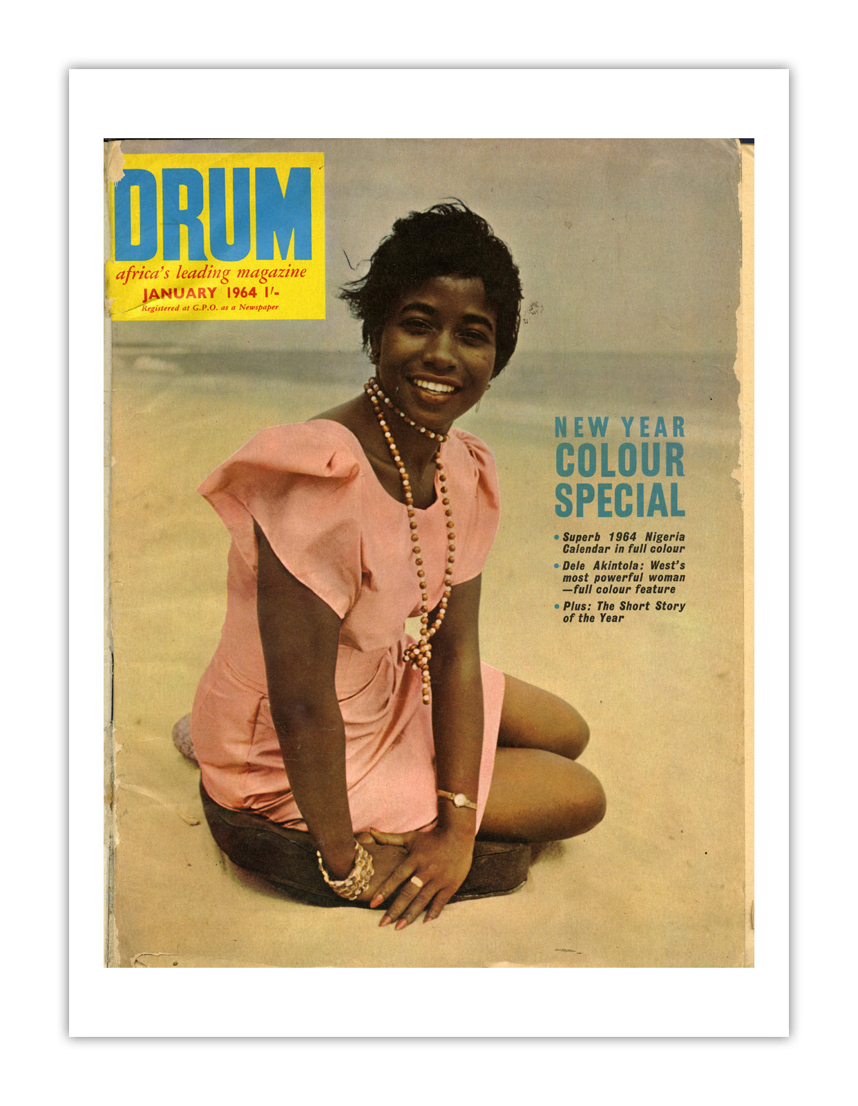Nigeria Drum Magazine cover, January 1964 – archival poster print