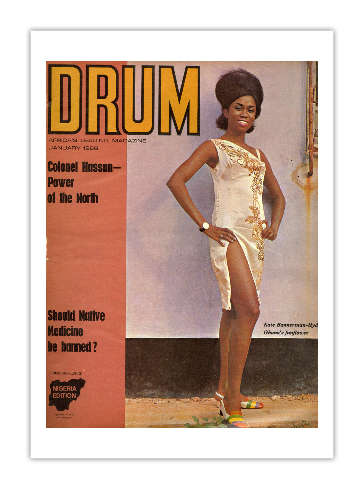 Nigeria Drum Magazine cover, January 1968 – archival poster print