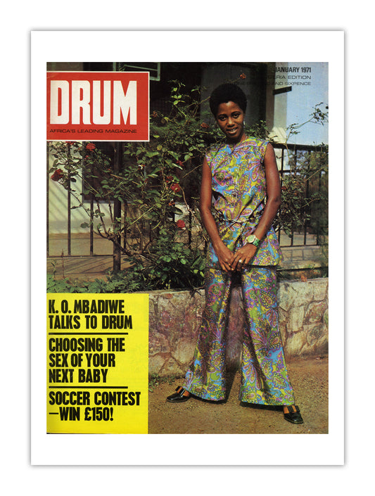 Nigeria Drum Magazine cover, January 1971 – archival poster print