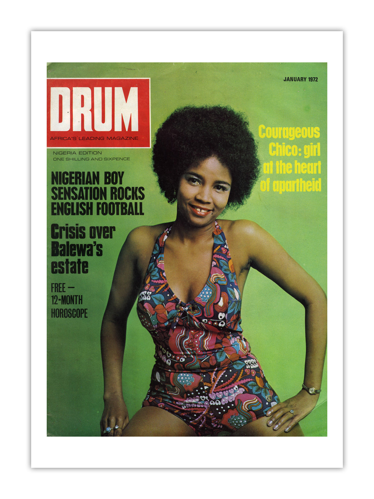 Nigeria Drum Magazine cover, January 1972 – archival poster print
