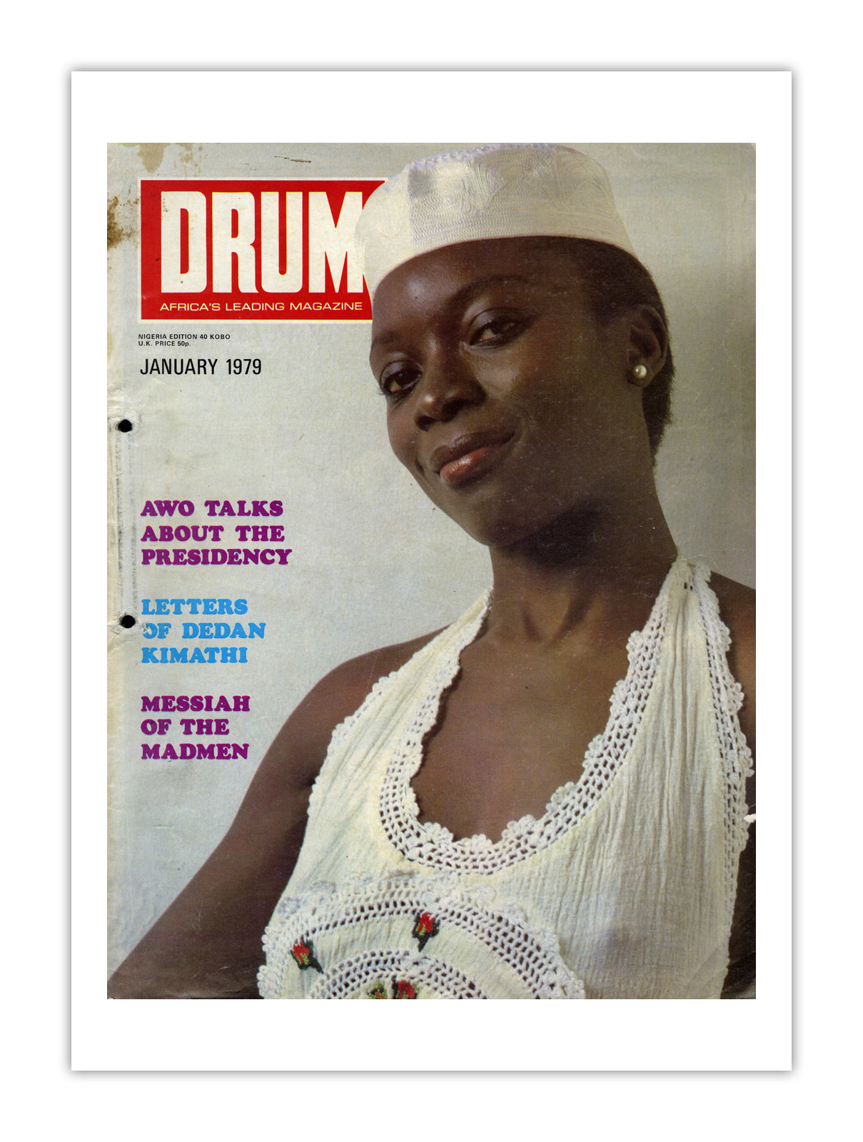 Nigeria Drum Magazine cover, January 1979 – archival poster print