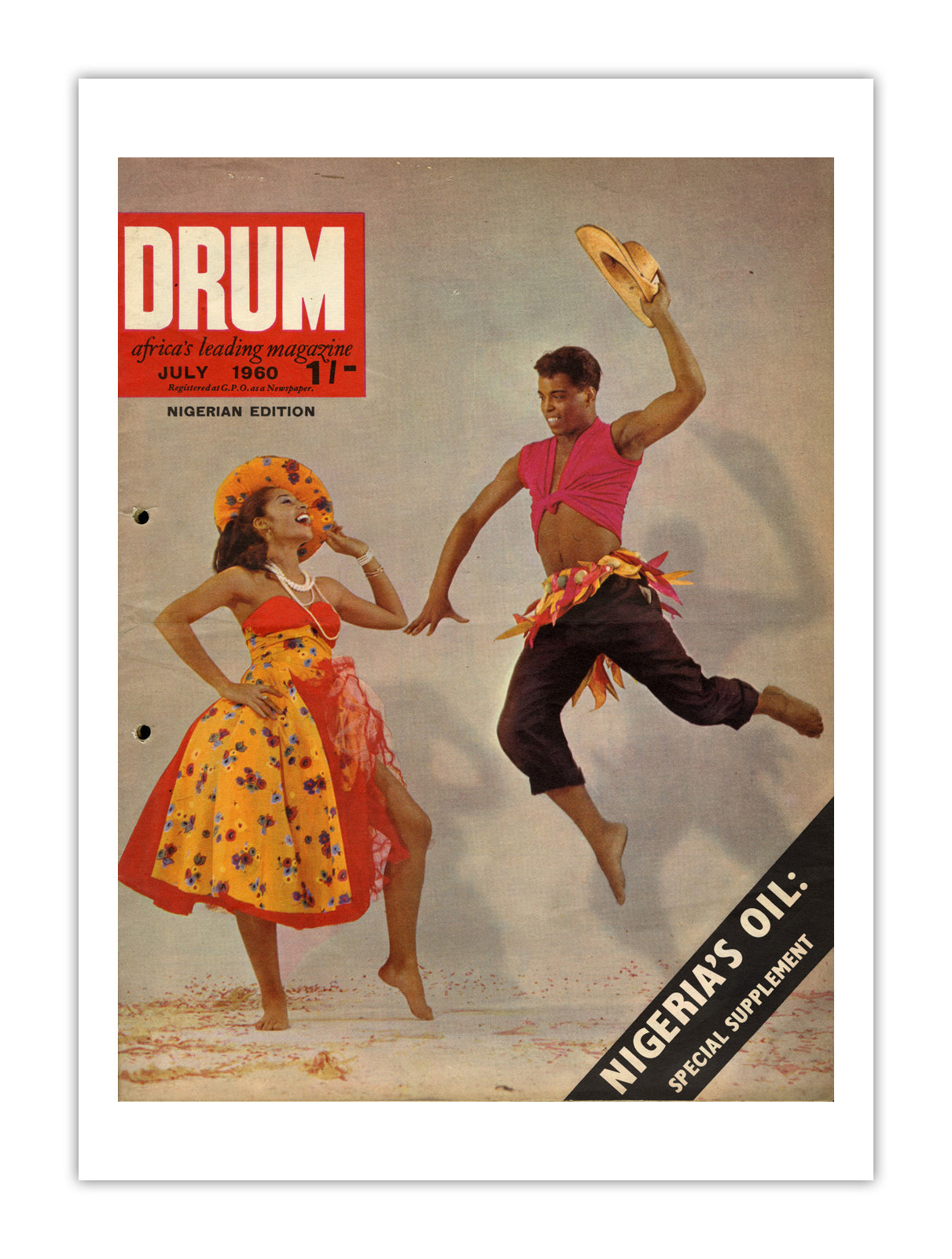 Nigeria Drum Magazine cover, July 1960 – archival poster print