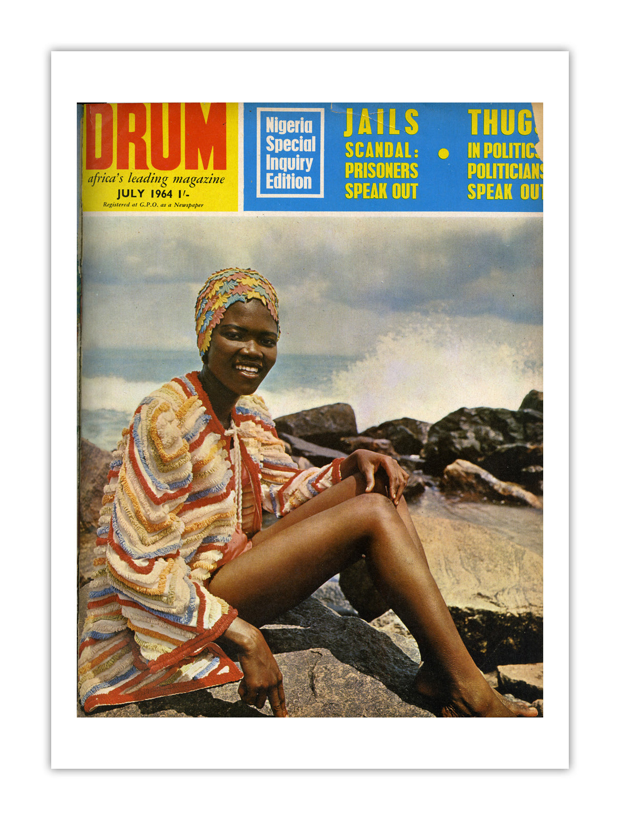 Nigeria Drum Magazine cover, July 1964 – archival poster print