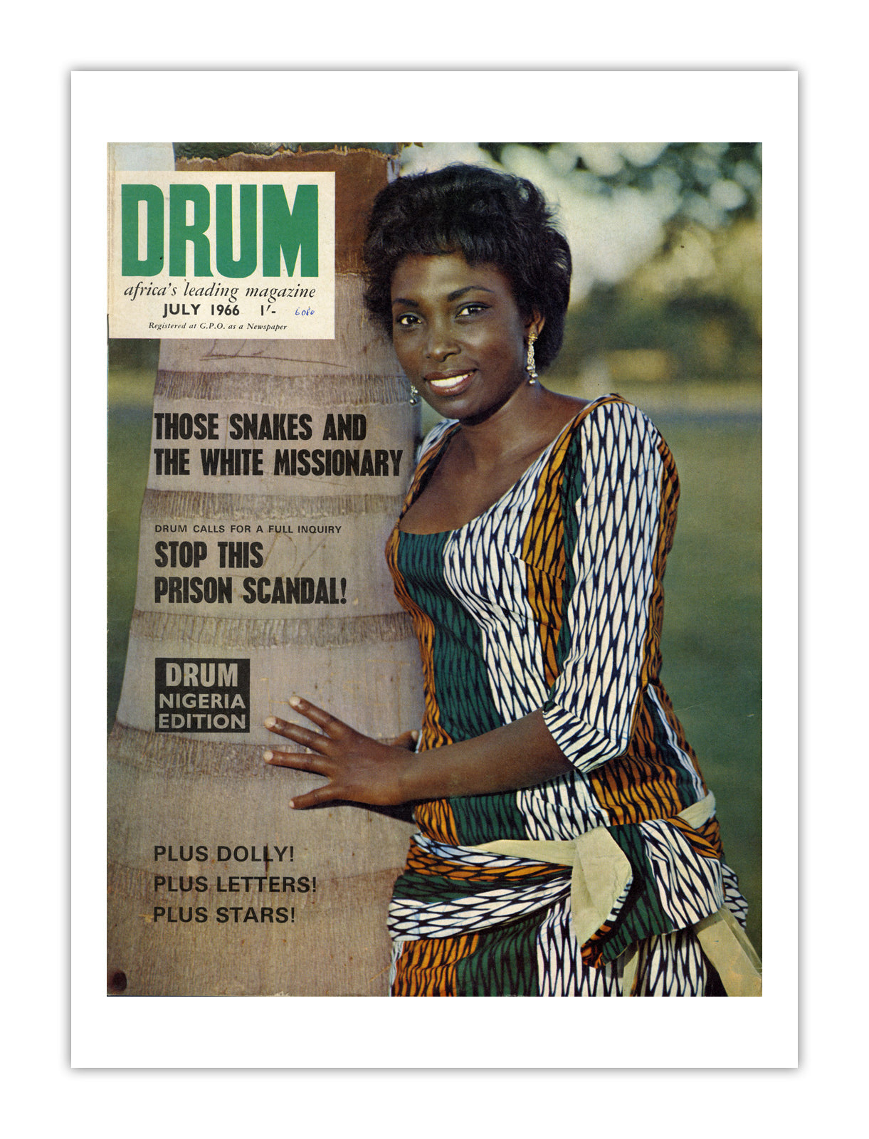 Nigeria Drum Magazine cover, July 1966 – archival poster print