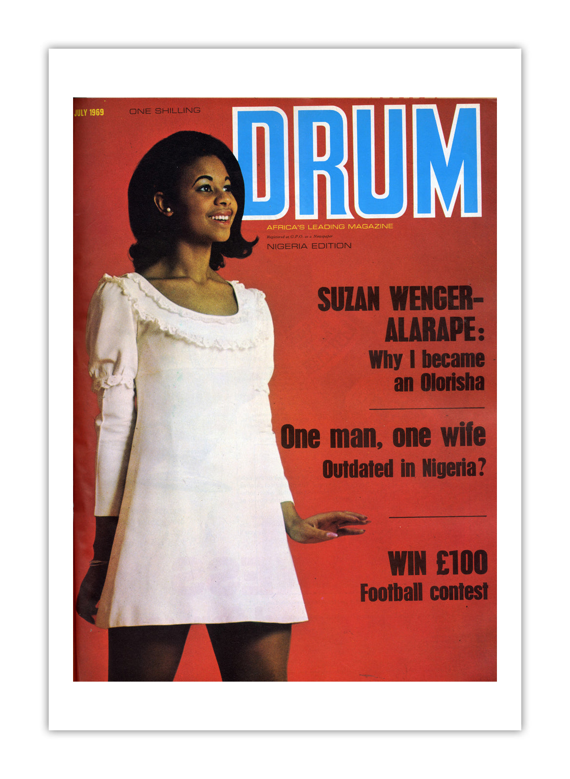 Nigeria Drum Magazine cover, July 1969 – archival poster print