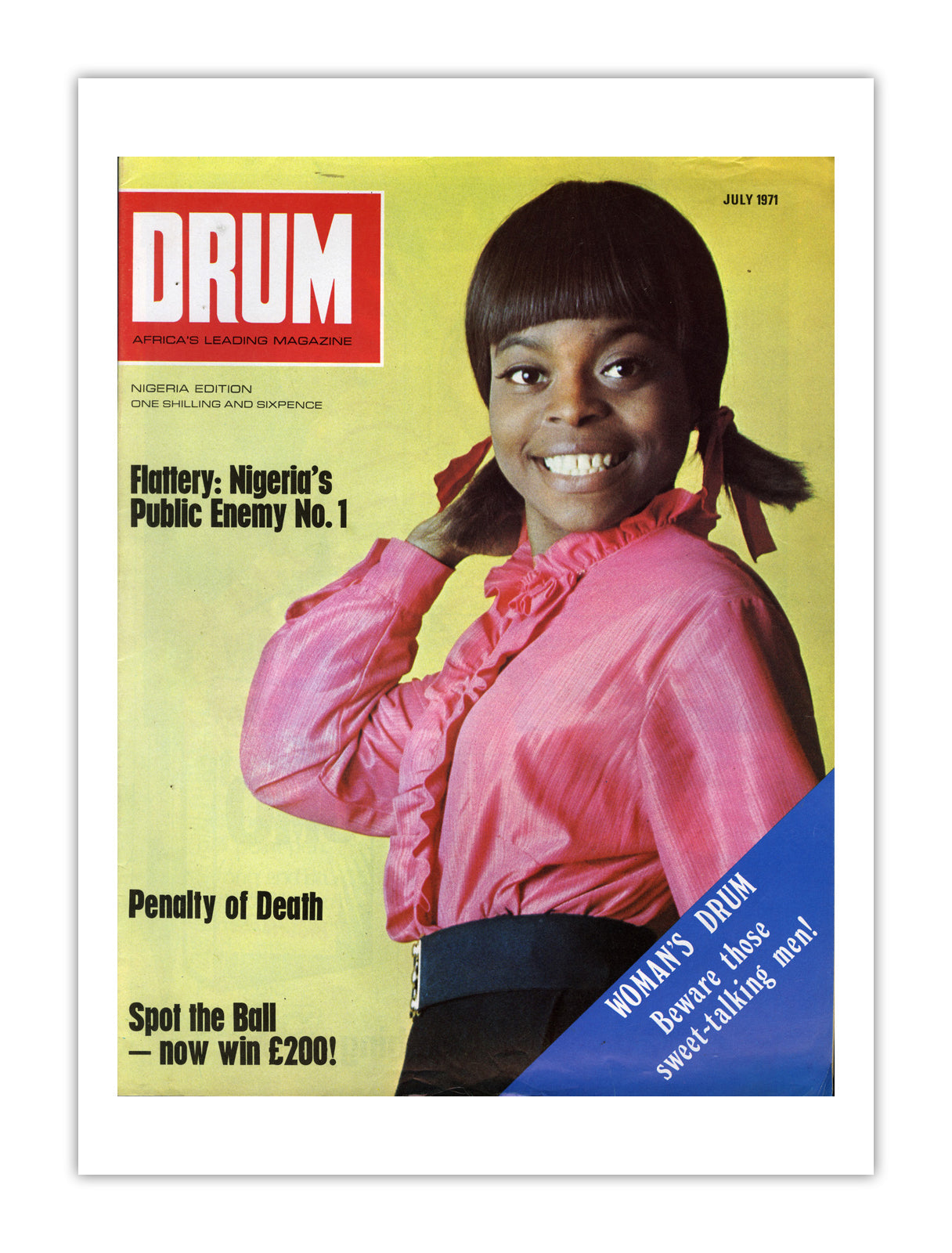Nigeria Drum Magazine cover, July 1972 – archival poster print