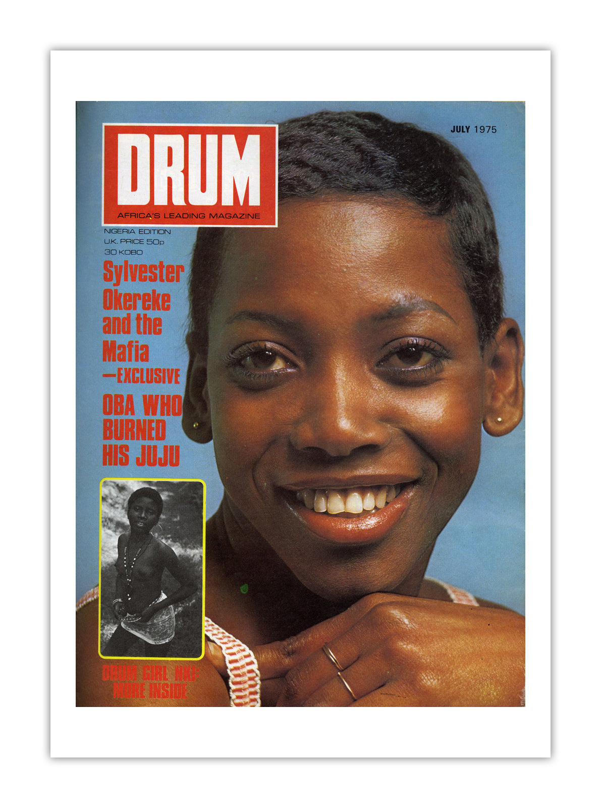Nigeria Drum Magazine cover, July 1975 – archival poster print