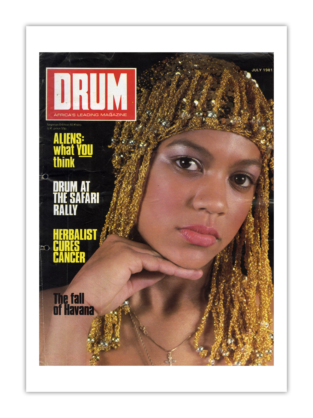 Nigeria Drum Magazine cover, July 1981 – archival poster print