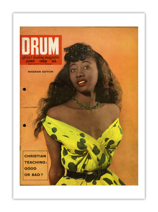 Nigeria Drum Magazine cover, June 1958 – archival poster print