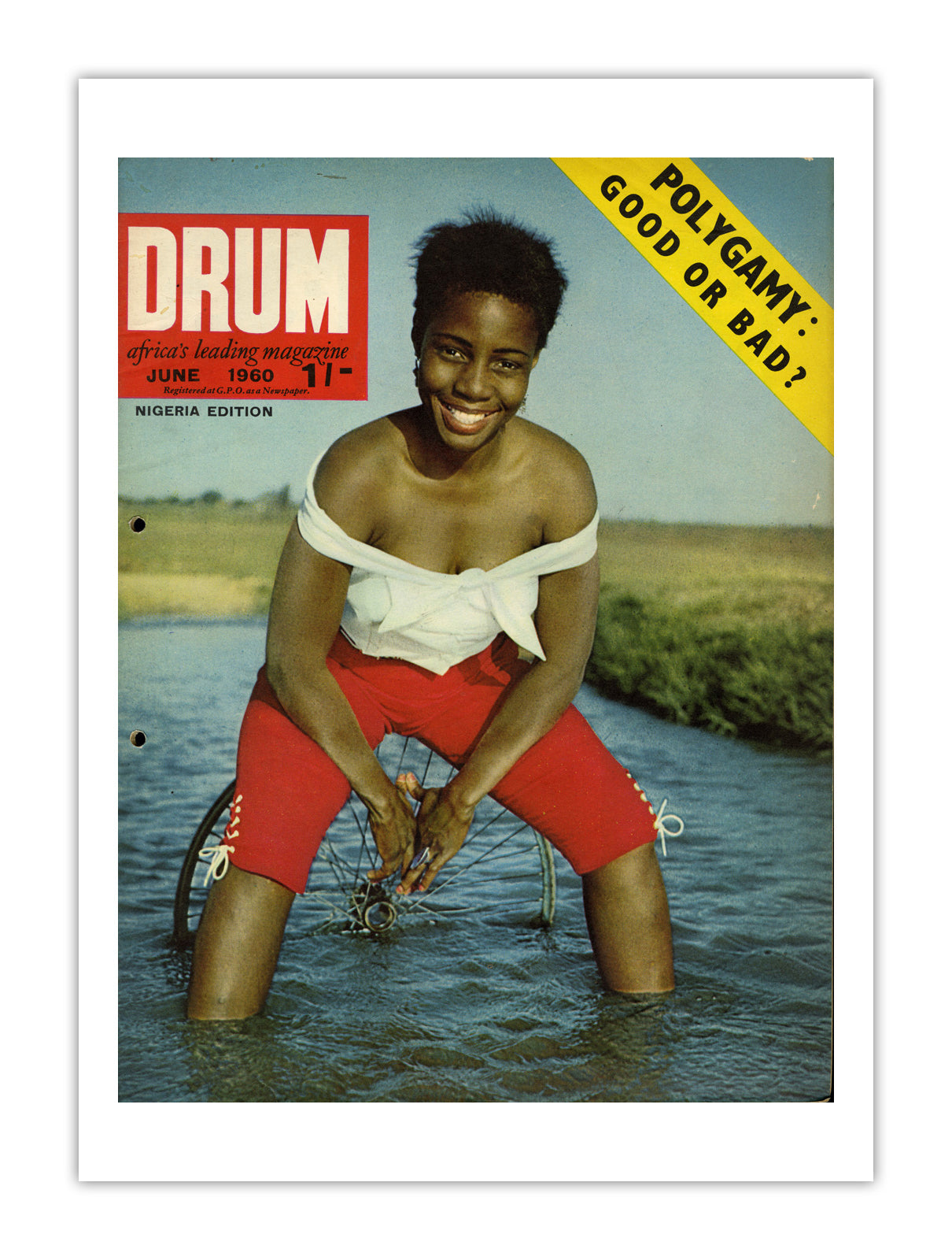 Nigeria Drum Magazine cover, June 1960 – archival poster print