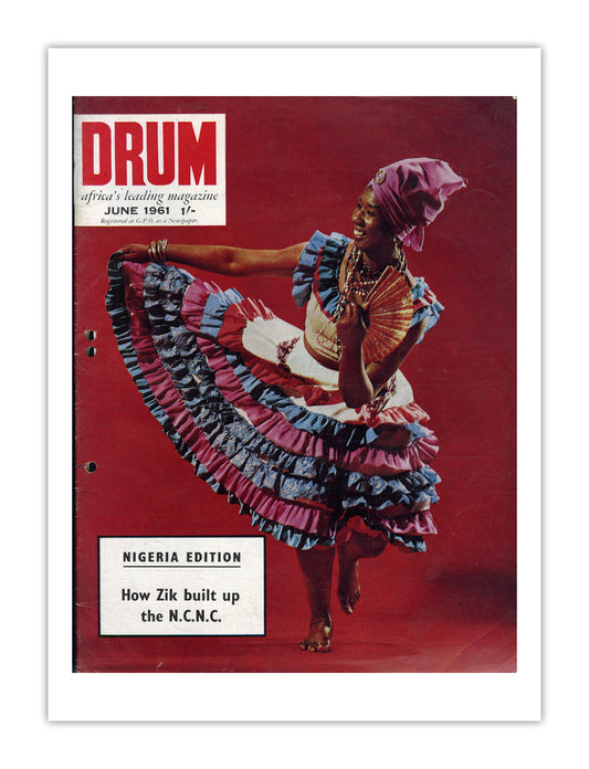 Nigeria Drum Magazine cover, June 1961 – archival poster print