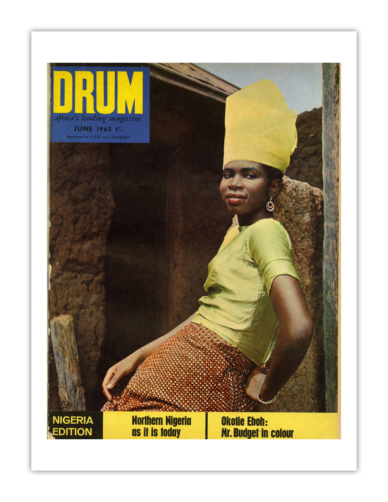 Nigeria Drum Magazine cover, June 1965 – archival poster print