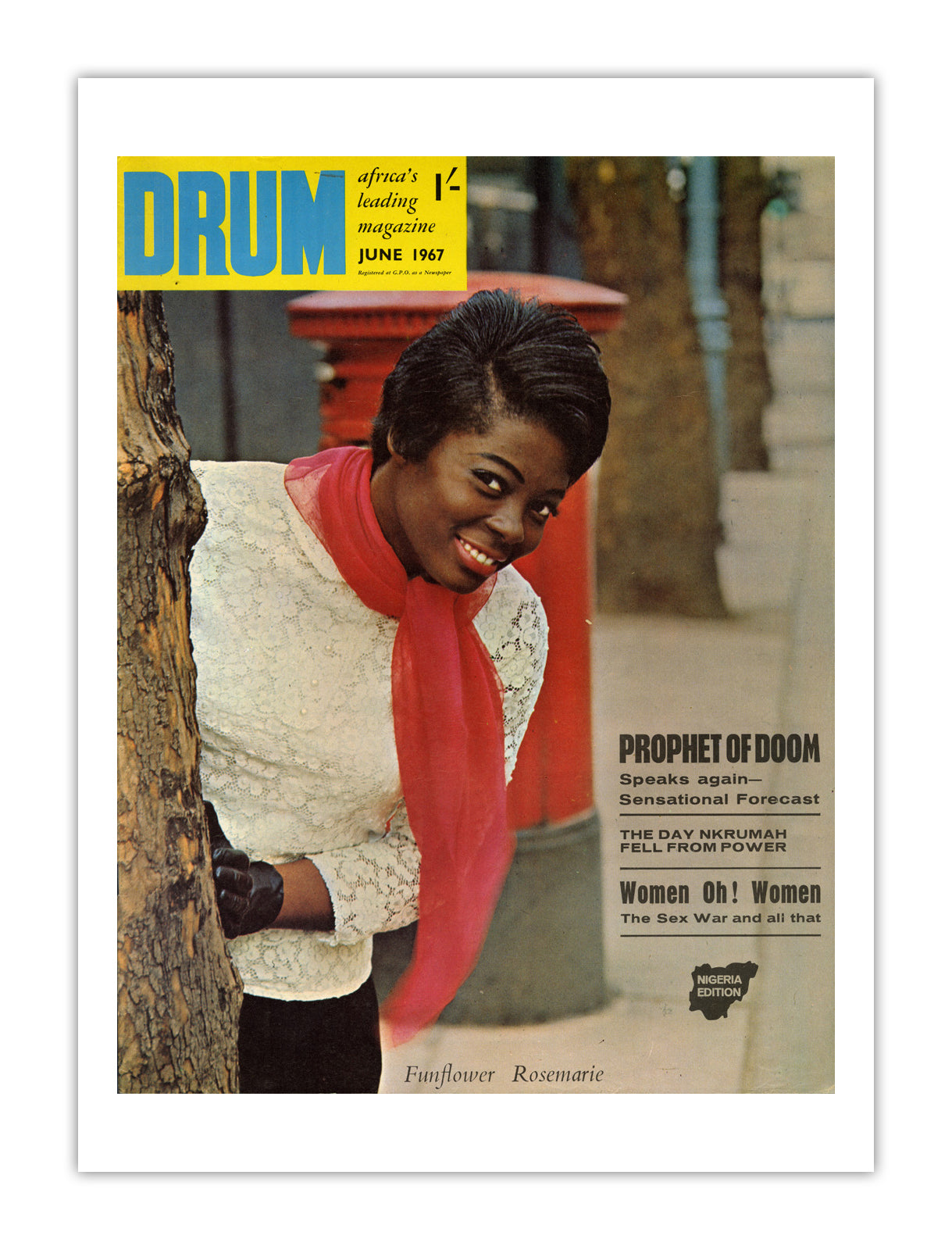 Nigeria Drum Magazine cover, June 1967 – archival poster print