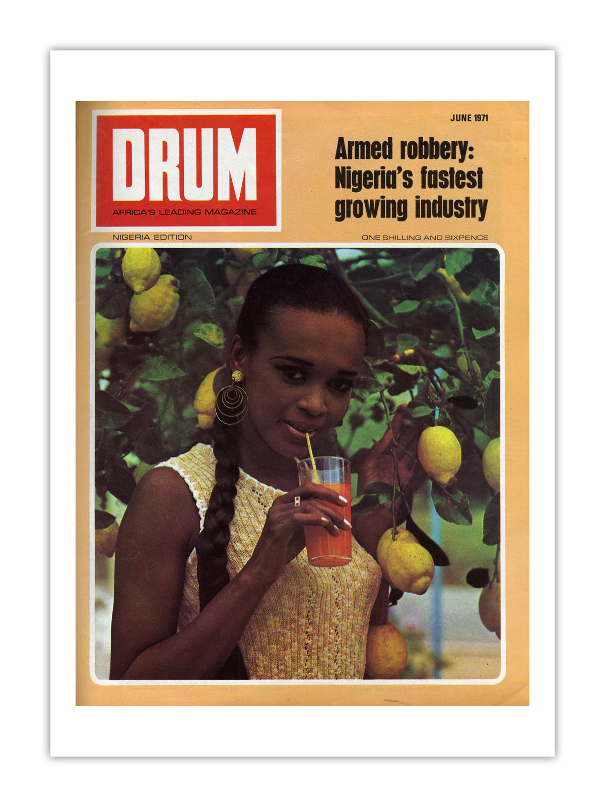 Nigeria Drum Magazine cover, June 1971 – archival poster print