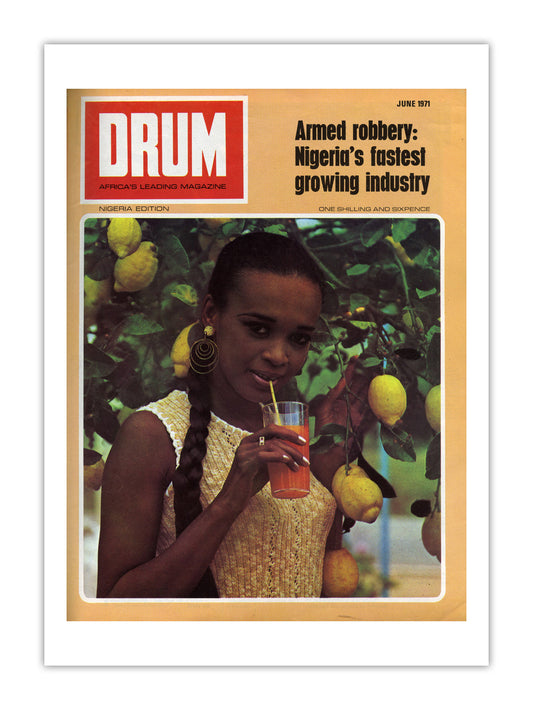 Nigeria Drum Magazine cover, June 1971 – archival poster print