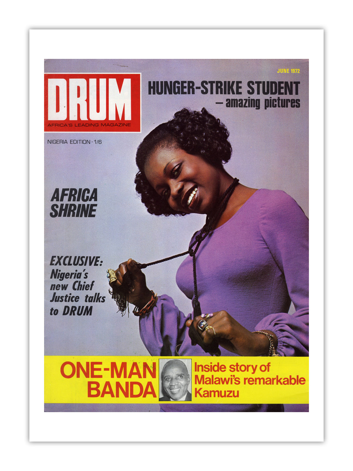 Nigeria Drum Magazine cover, June 1972 – archival poster print