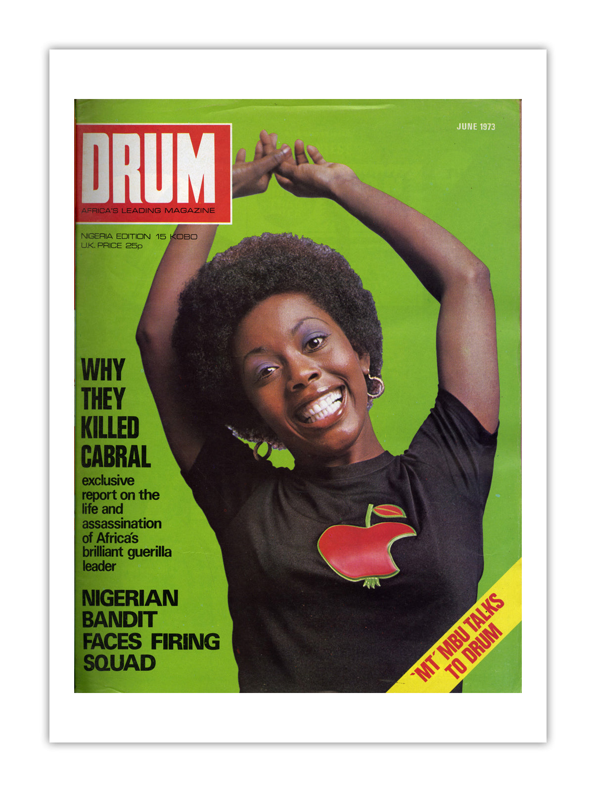 Nigeria Drum Magazine cover, June 1973 – archival poster print
