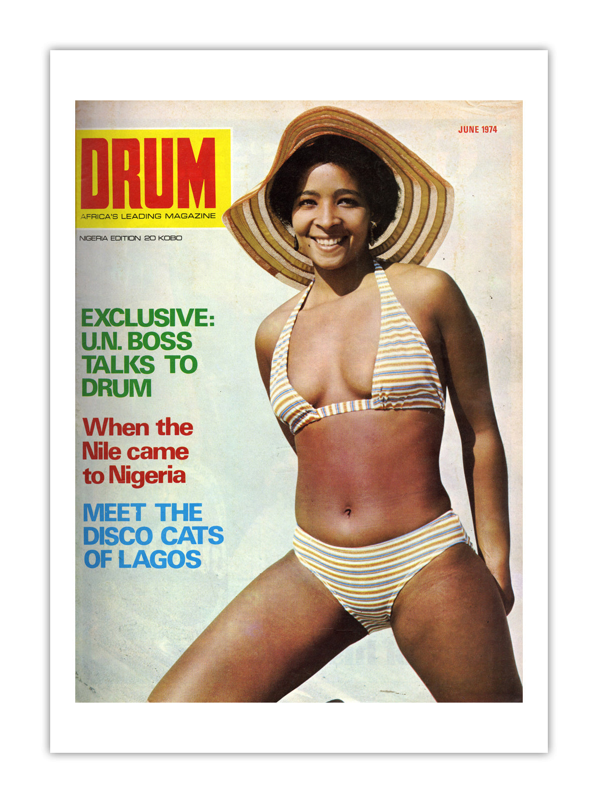 Nigeria Drum Magazine cover, June 1974 – archival poster print
