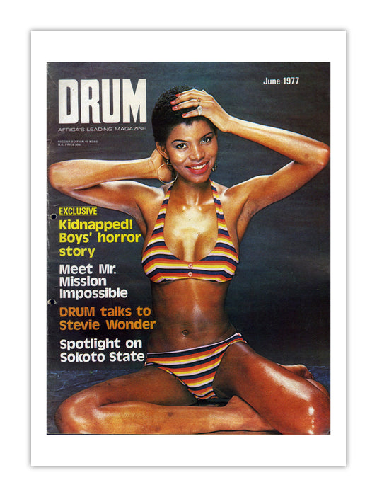 Nigeria Drum Magazine cover, June 1977 – archival poster print