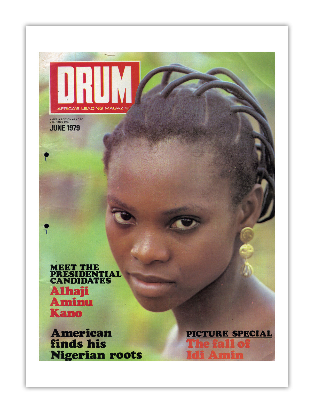 Nigeria Drum Magazine cover, June 1979 – archival poster print