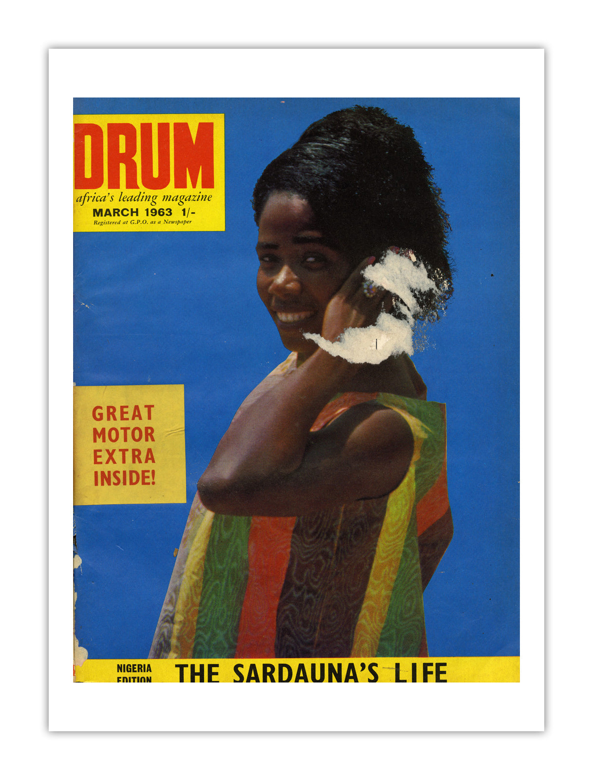 Nigeria Drum Magazine cover, March 1963 – archival poster print