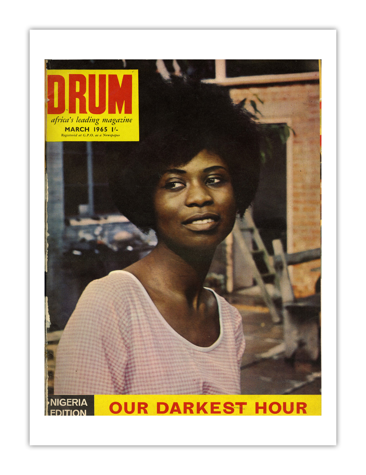 Nigeria Drum Magazine cover, March 1965 – archival poster print