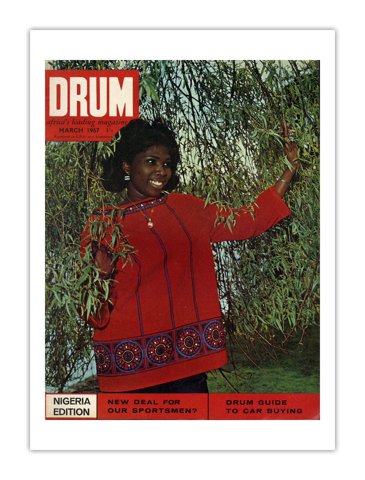 Nigeria Drum Magazine cover, March 1967 – archival poster print