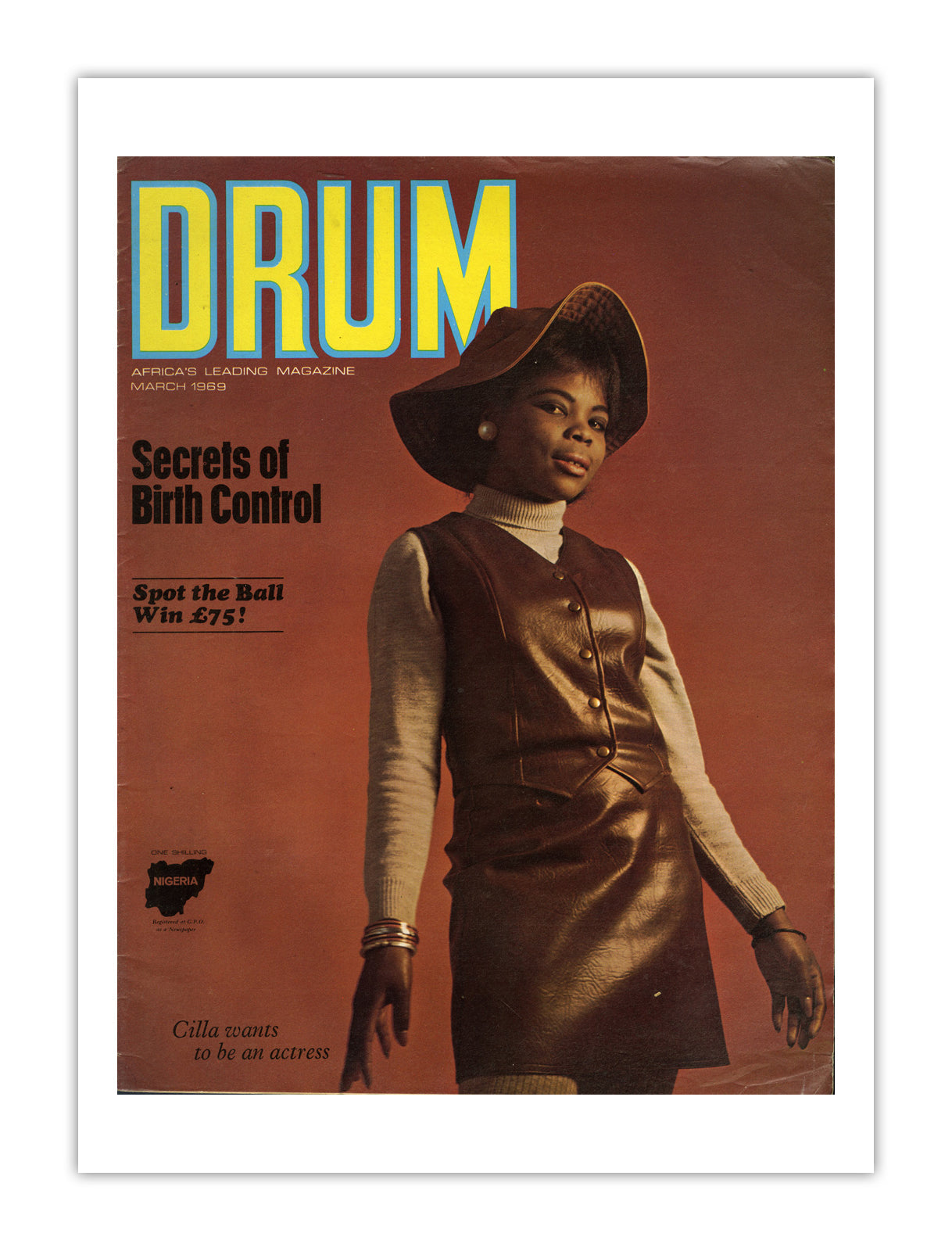 Nigeria Drum Magazine cover, March 1969 – archival poster print