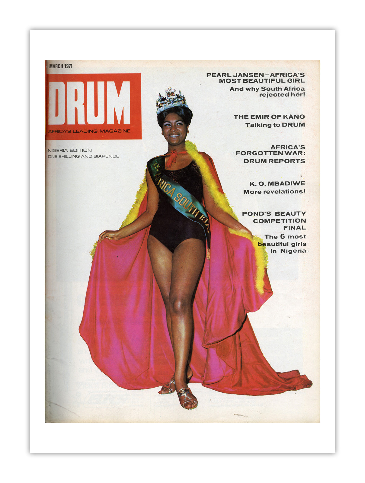 Nigeria Drum Magazine cover, March 1971 – archival poster print