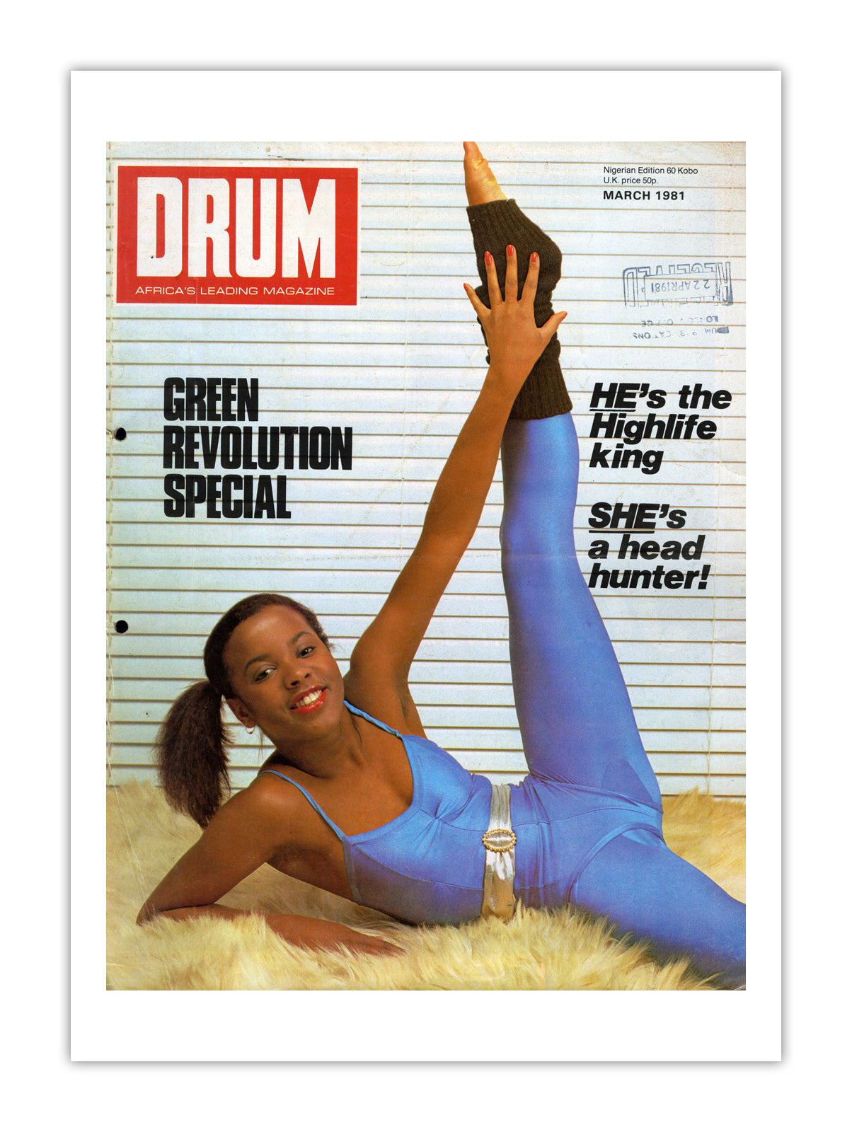 Nigeria Drum Magazine cover, March 1981 – archival poster print