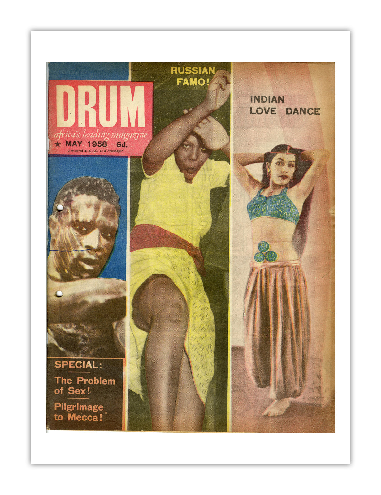 Nigeria Drum Magazine cover, May 1958 – archival poster print