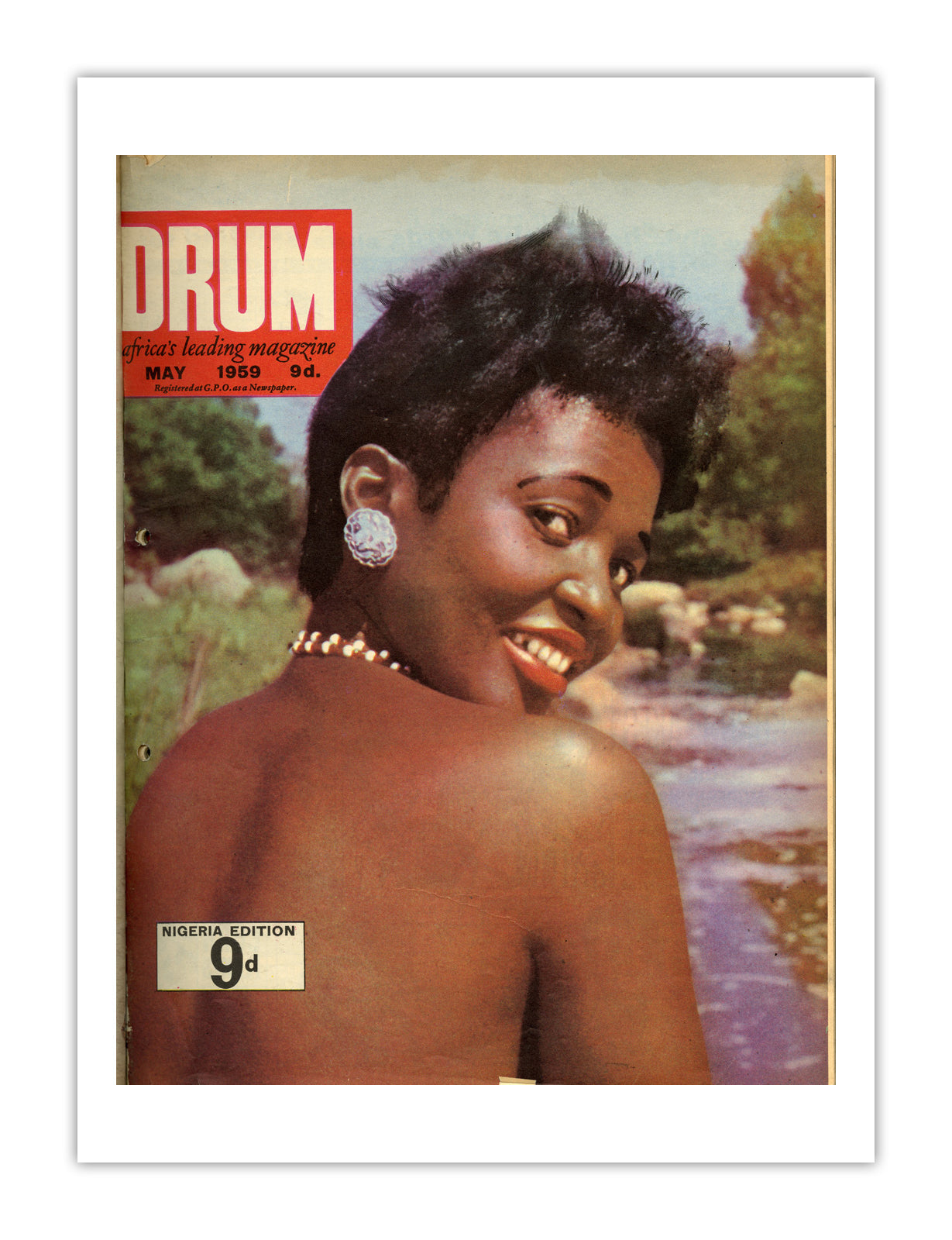 Nigeria Drum Magazine cover, May 1959 – archival poster print