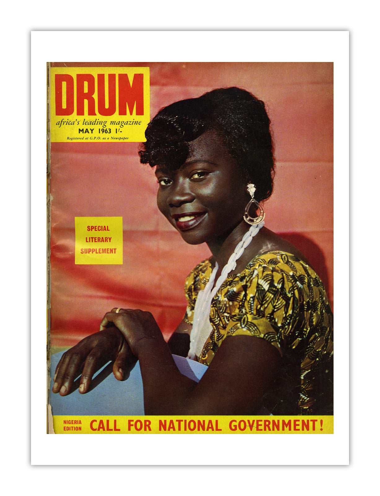 Nigeria Drum Magazine cover, May 1963 – archival poster print