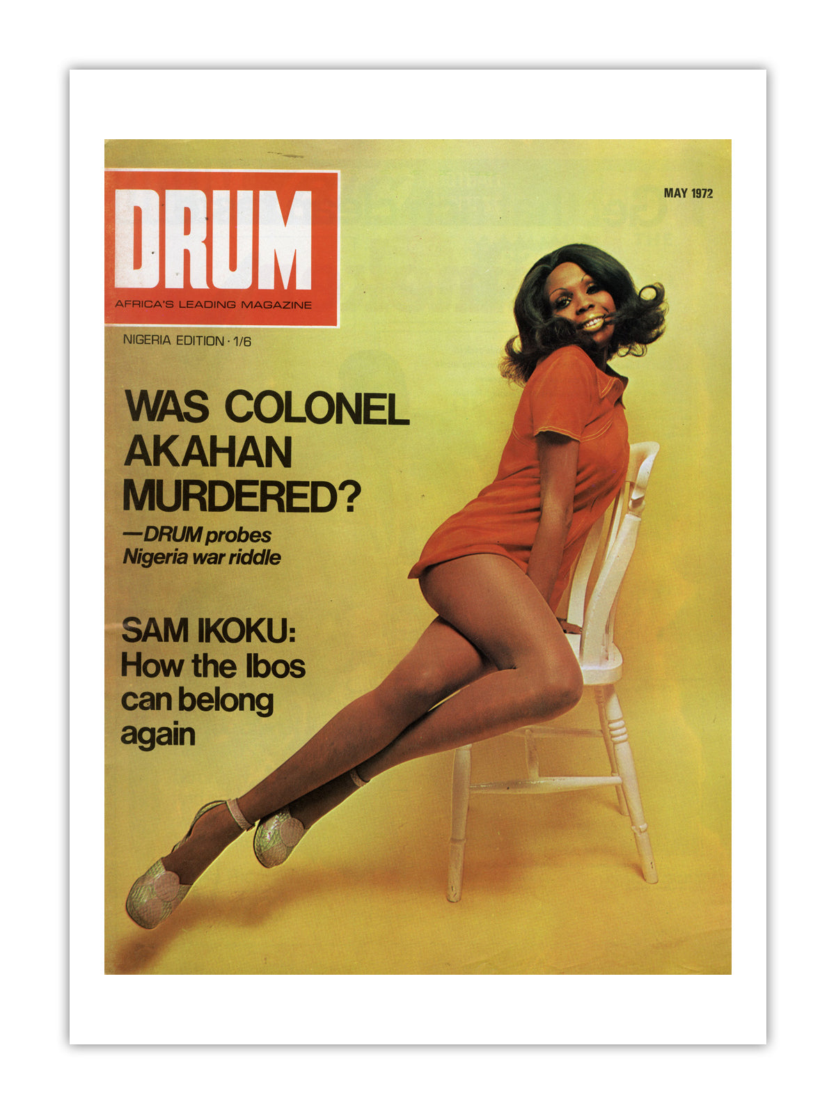 Nigeria Drum Magazine cover, May 1972 – archival poster print