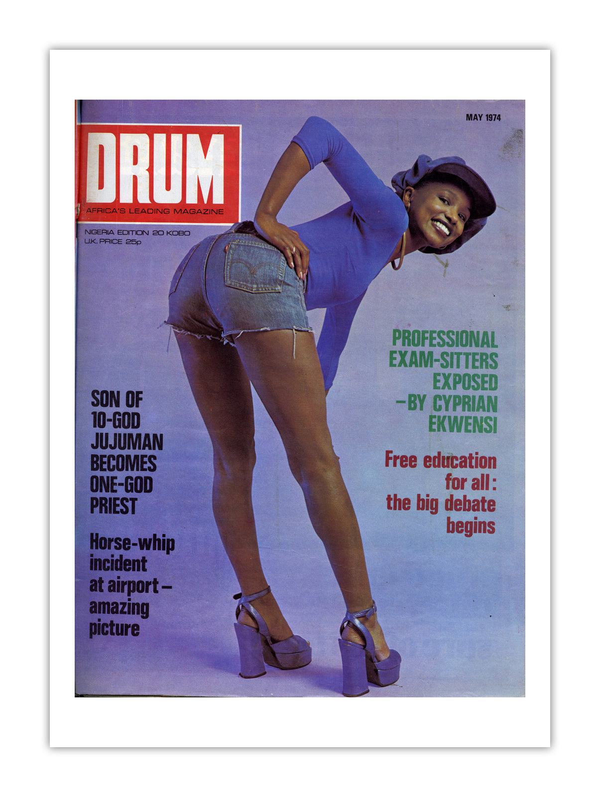 Nigeria Drum Magazine cover, May 1974 – archival poster print