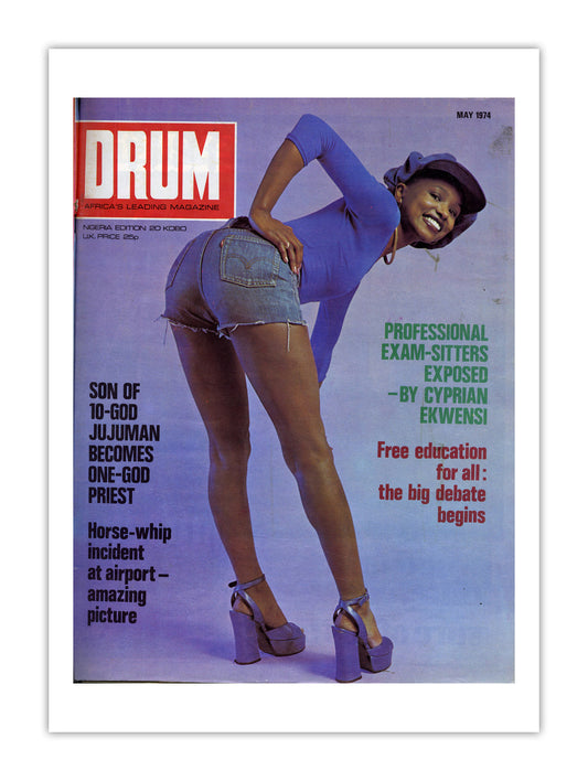 Nigeria Drum Magazine cover, May 1974 – archival poster print