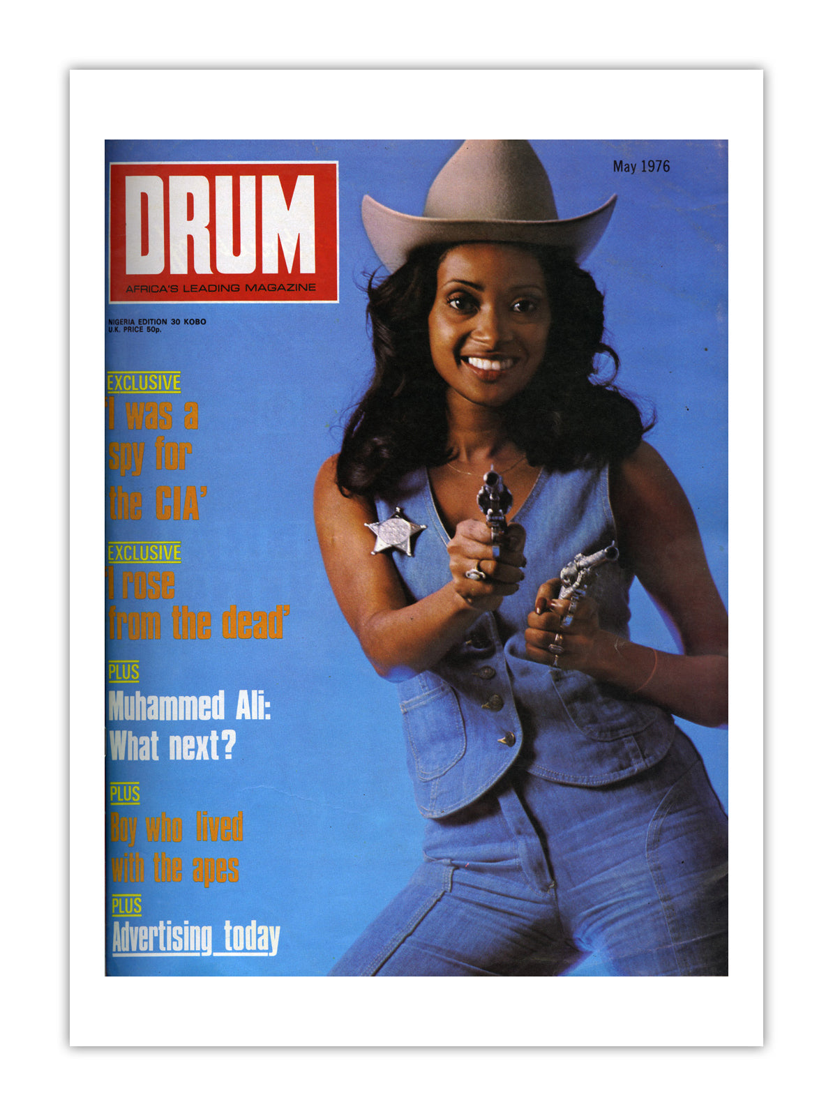 Nigeria Drum Magazine cover, May 1976 – archival poster print