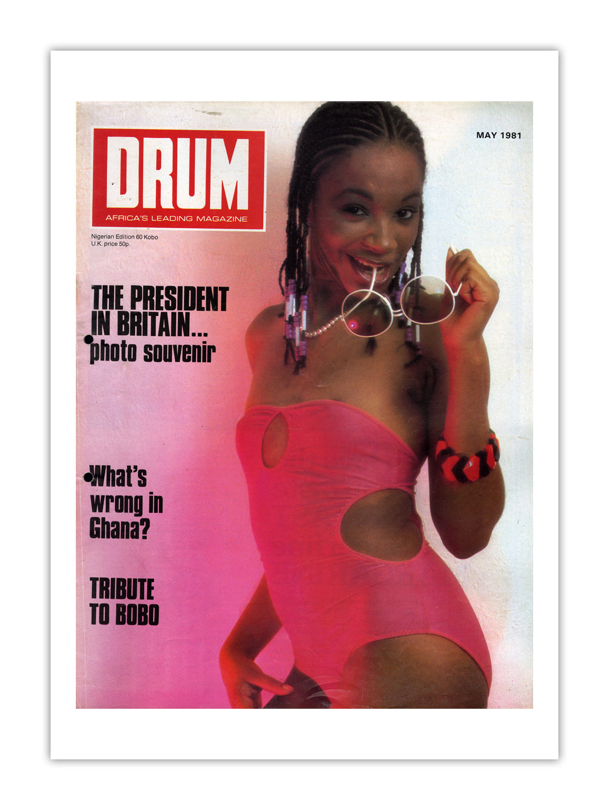 Nigeria Drum Magazine cover, May 1981 – archival poster print