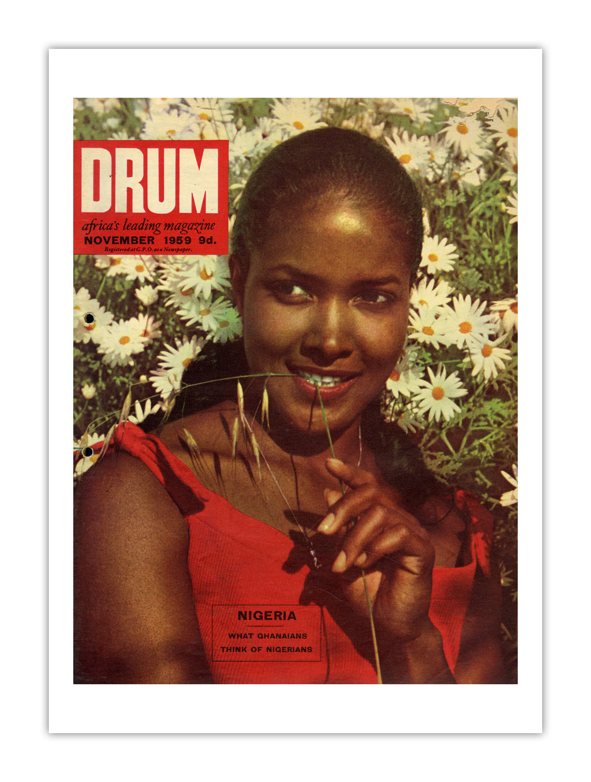 Nigeria Drum Magazine cover, November 1959 – archival poster print