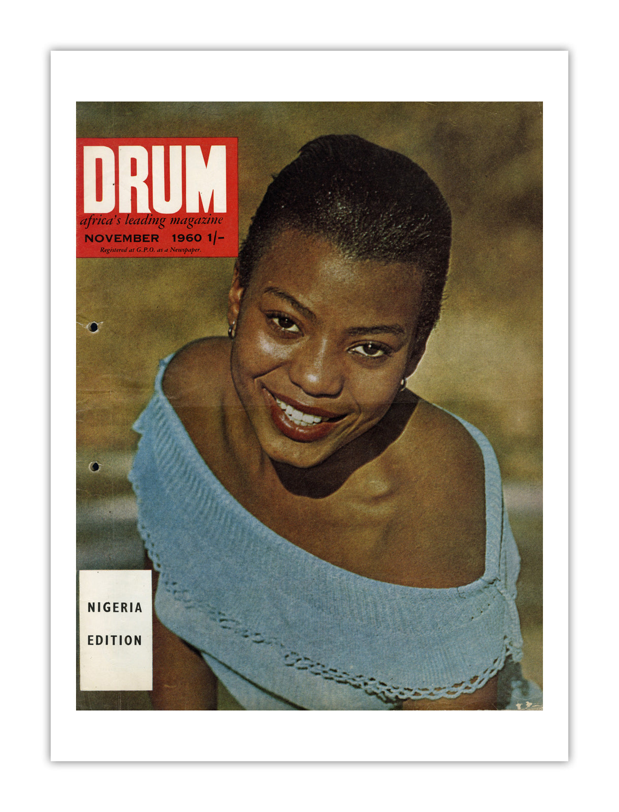 Nigeria Drum Magazine cover, November 1960 – archival poster print