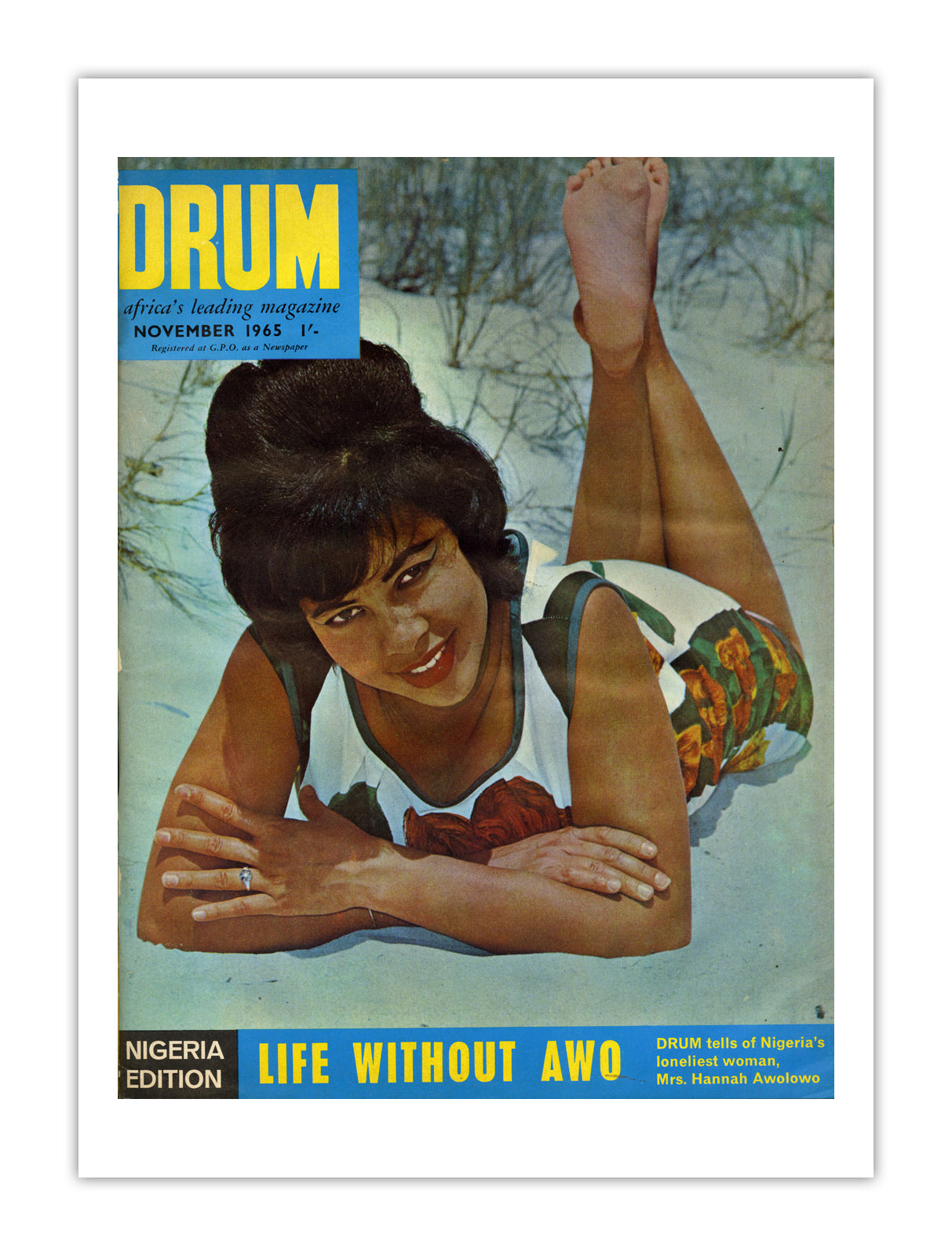 Nigeria Drum Magazine cover, November 1965 – archival poster print