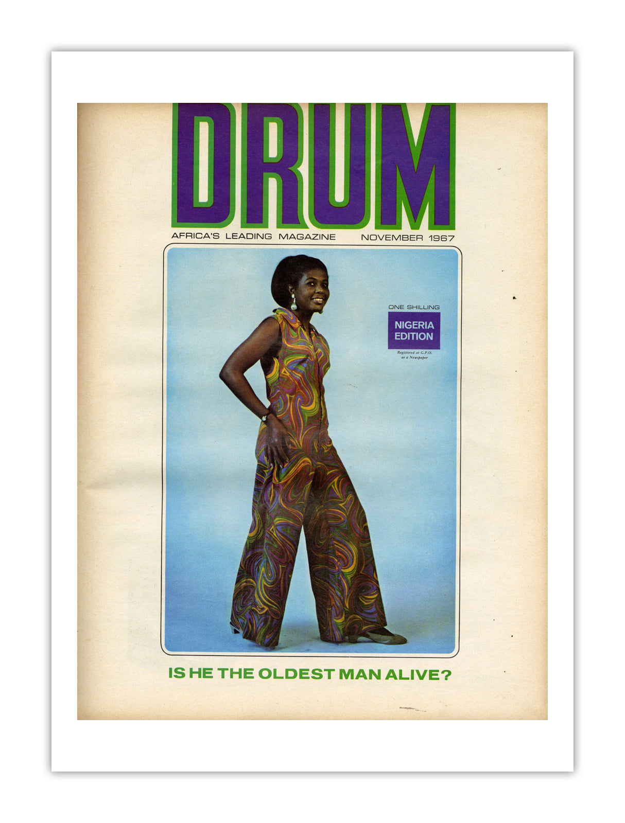 Nigeria Drum Magazine cover, November 1967 – archival poster print