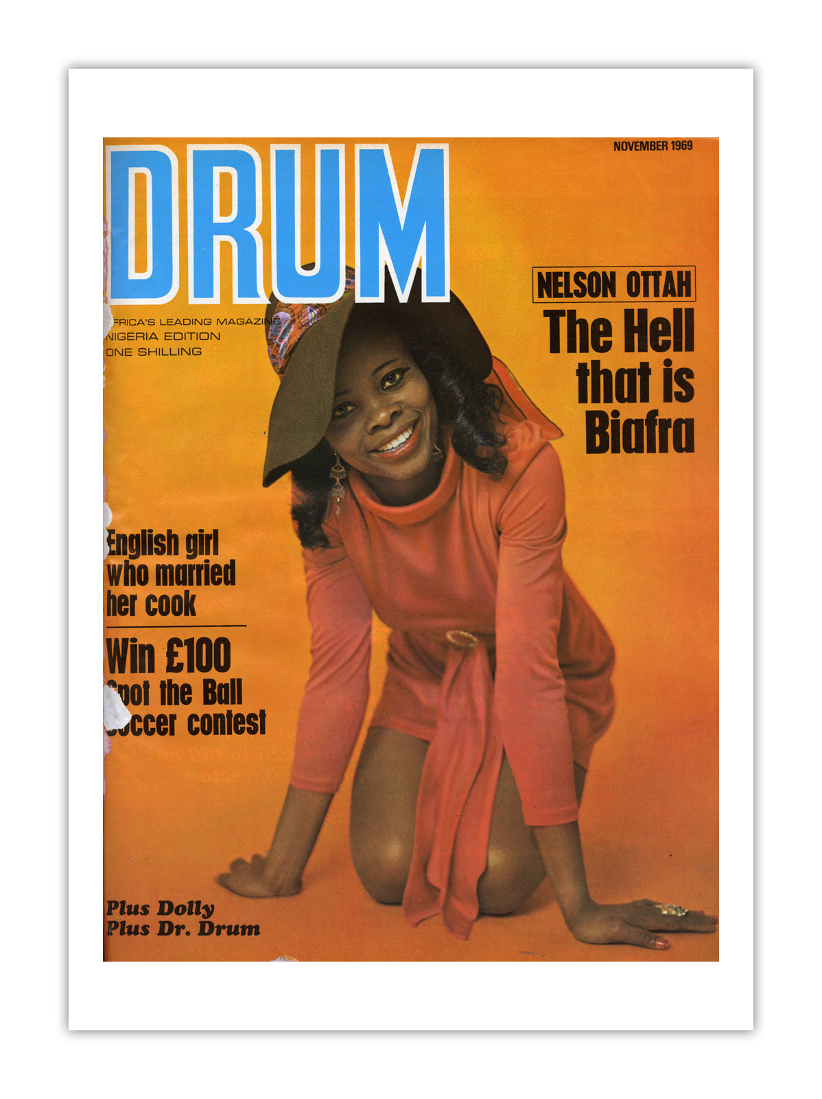 Nigeria Drum Magazine cover, November 1969 – archival poster print